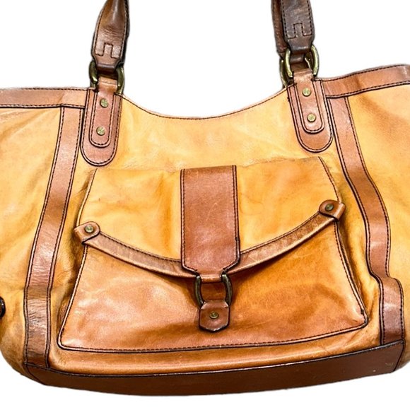Vintage Cole Haan Brown Leather Satchel‎ Full Zip - Picture 2 of 12